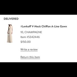 Bill Levkoff Champagne Bridesmaids Dress